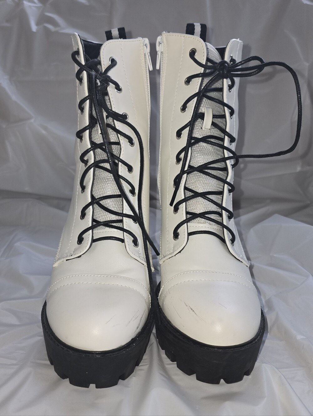 White Heeled Ankle Boots